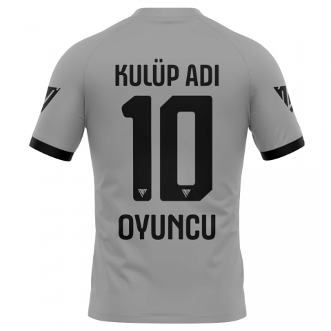 Kanije Tek Üst Futbol Forma - Gri -  F025 back