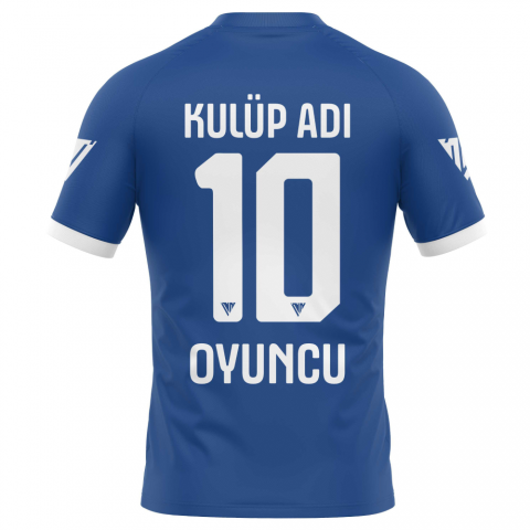 Kanije Tek Üst Futbol Forma - Mavi -  F025 back