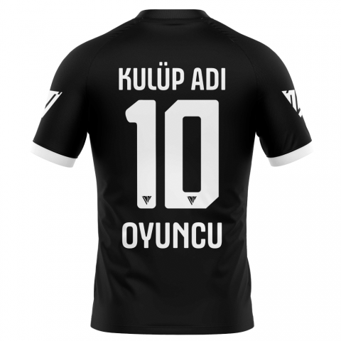 Kanije Tek Üst Futbol Forma -Siyah -  F025 back
