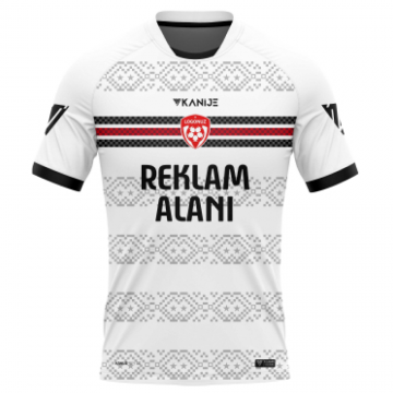 Kanije Tek Üst Futbol Forma - Siyah Beyaz -  F025
