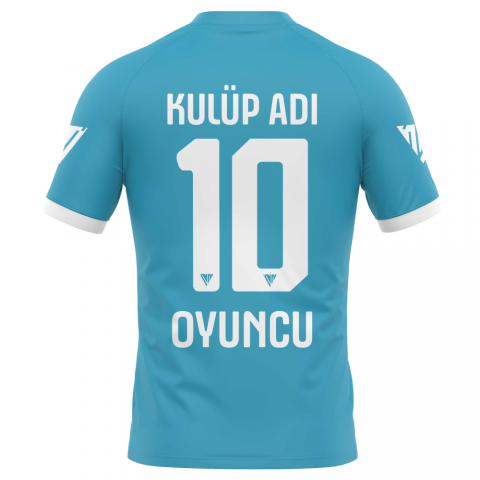 Kanije Tek Üst Futbol Forma - Turkuaz -  F025 back