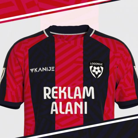 Özel Tasarım Forma - Siyah - Kırmızı - OT001 thumb image 3